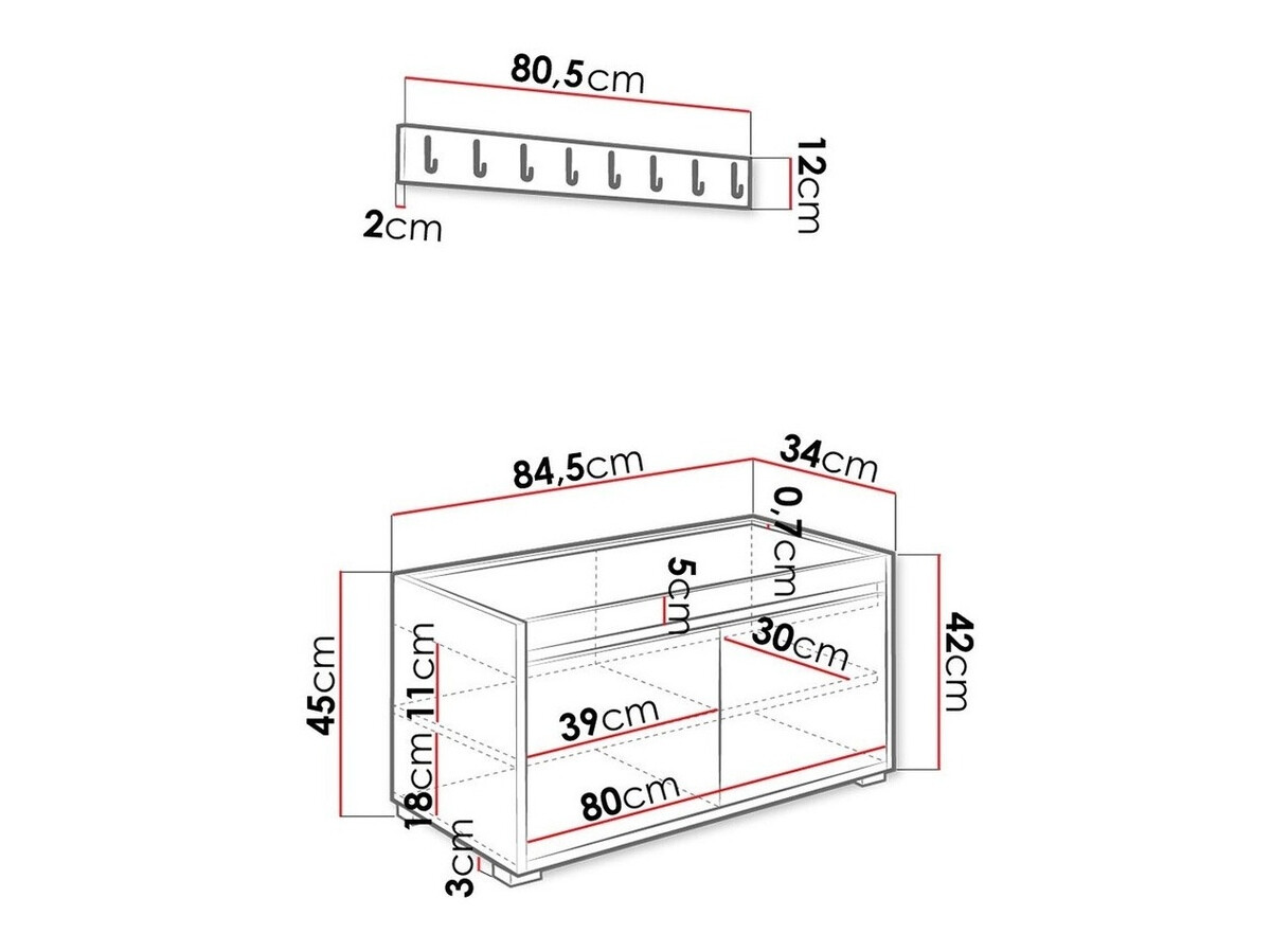 Flurgarnitur Comfivo Pinus I (Weiss + Manila 35)