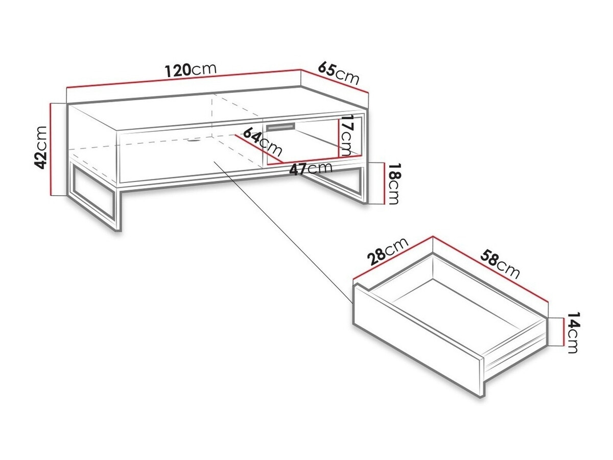 Couchtisch Baltesi 103 (Artisan Eichenholzoptik + Schwarz)