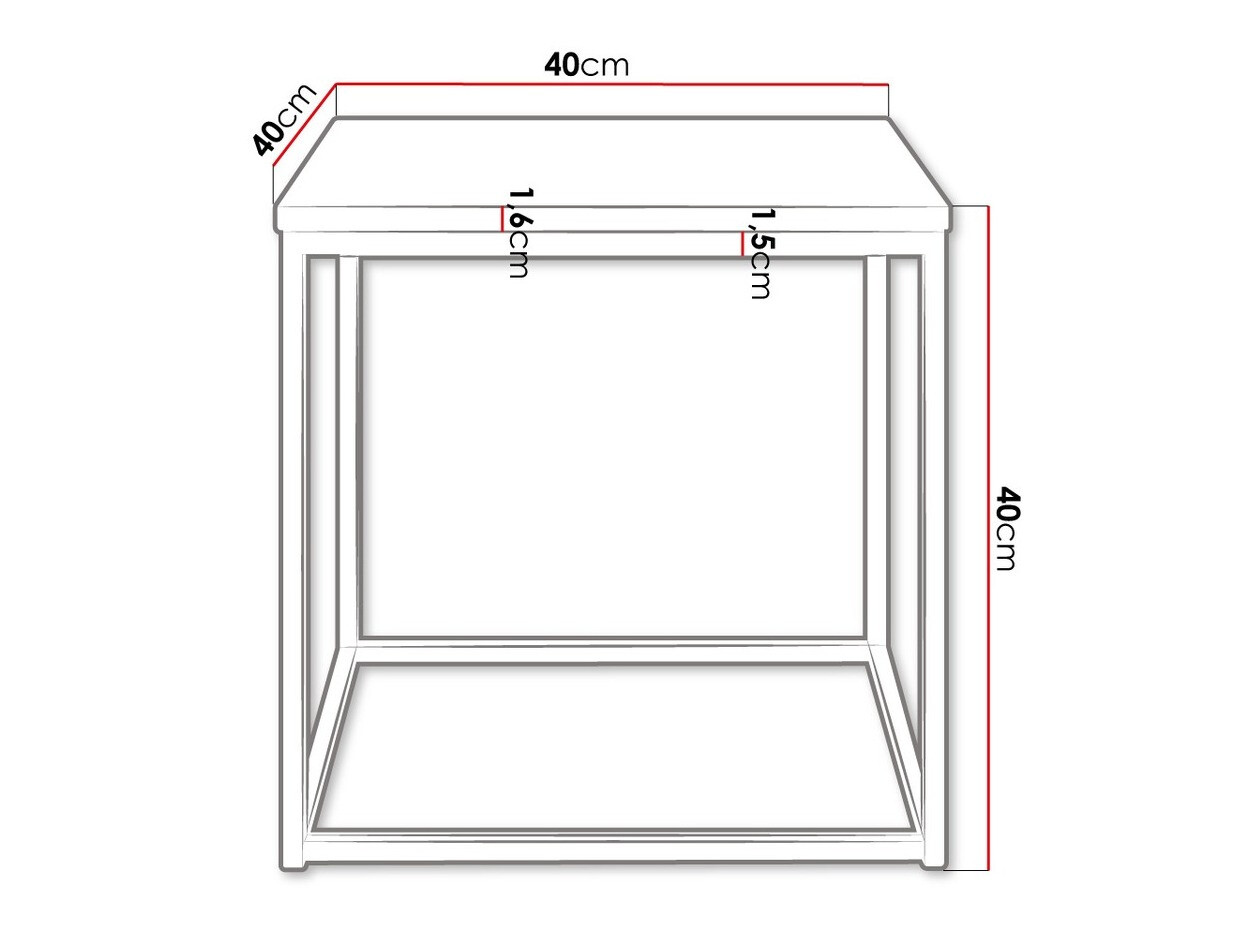 Couchtisch Germantown 106 (Mattschwarz + Weiss glänzend)