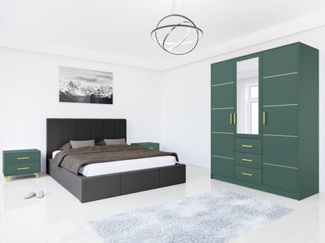Schlafzimmer-Set Dortivu 154 (Grün + Inari 96)