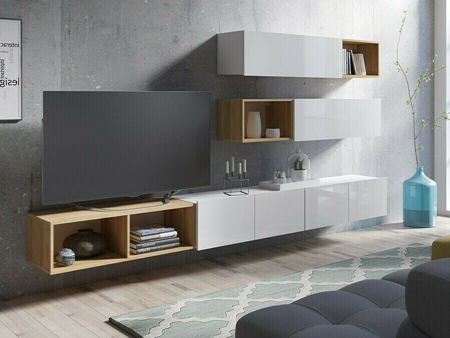 Wandregal Tivdalu 141 (Goldene Eichenholzoptik)