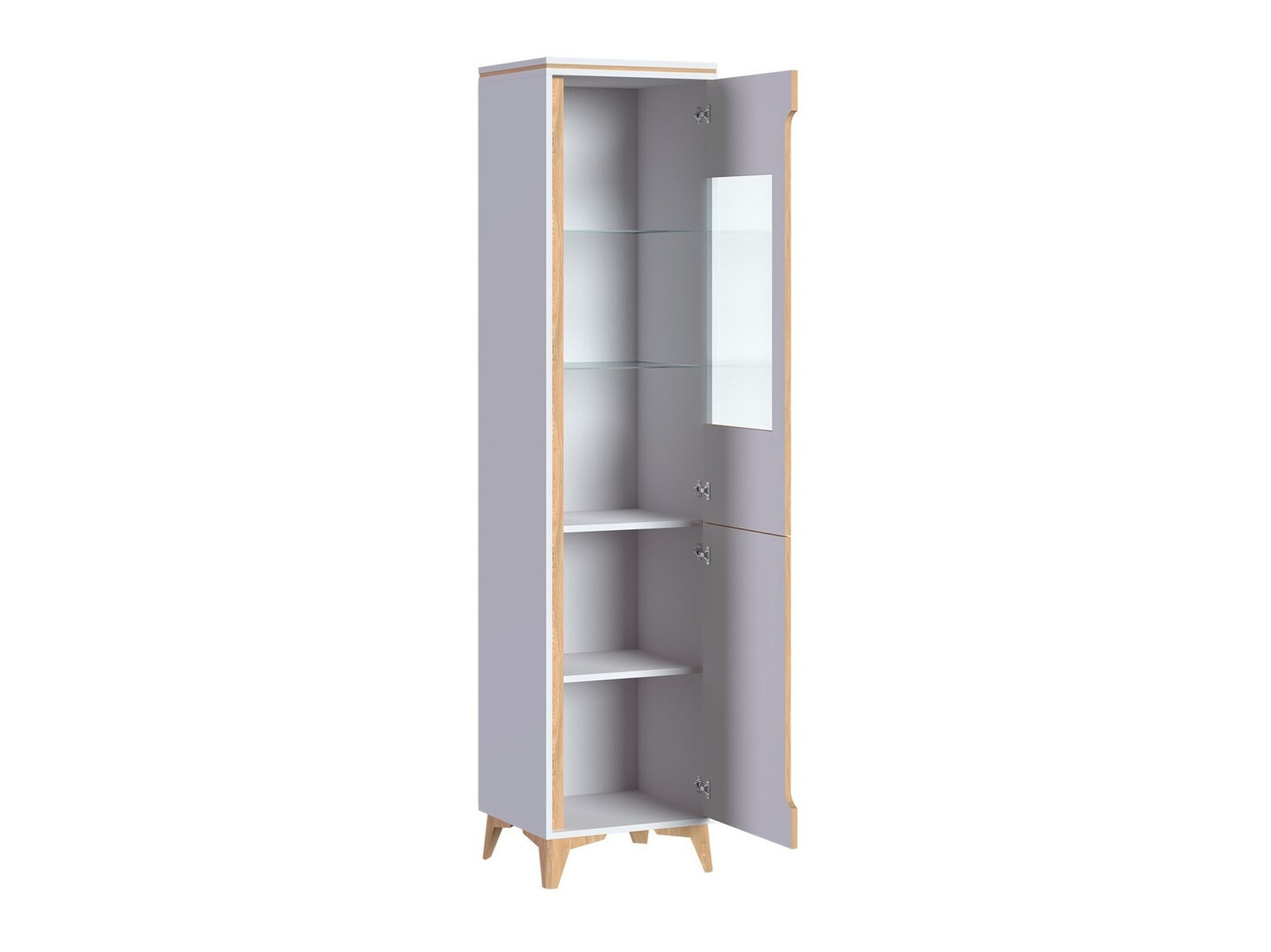 Schaukasten Ogden H110 (Weiss + Helles Holz)