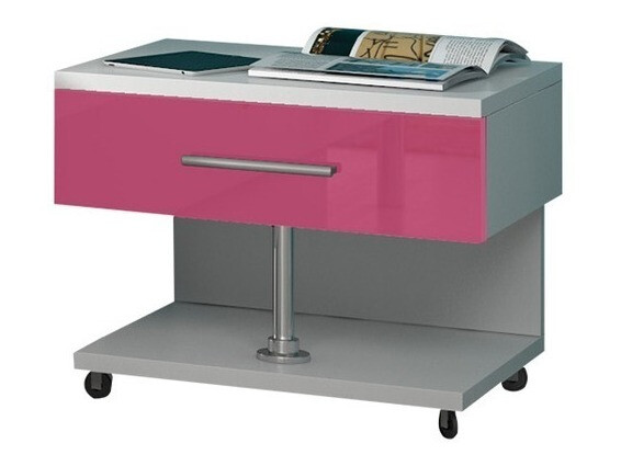 Kinderzimmer-Set Campus (Weiss glänzend + Rosa glänzend)