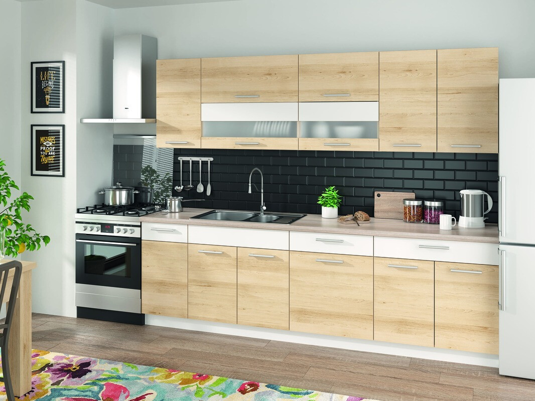Modularer Waschbeckenschrank mit Türen Mode Beech 116