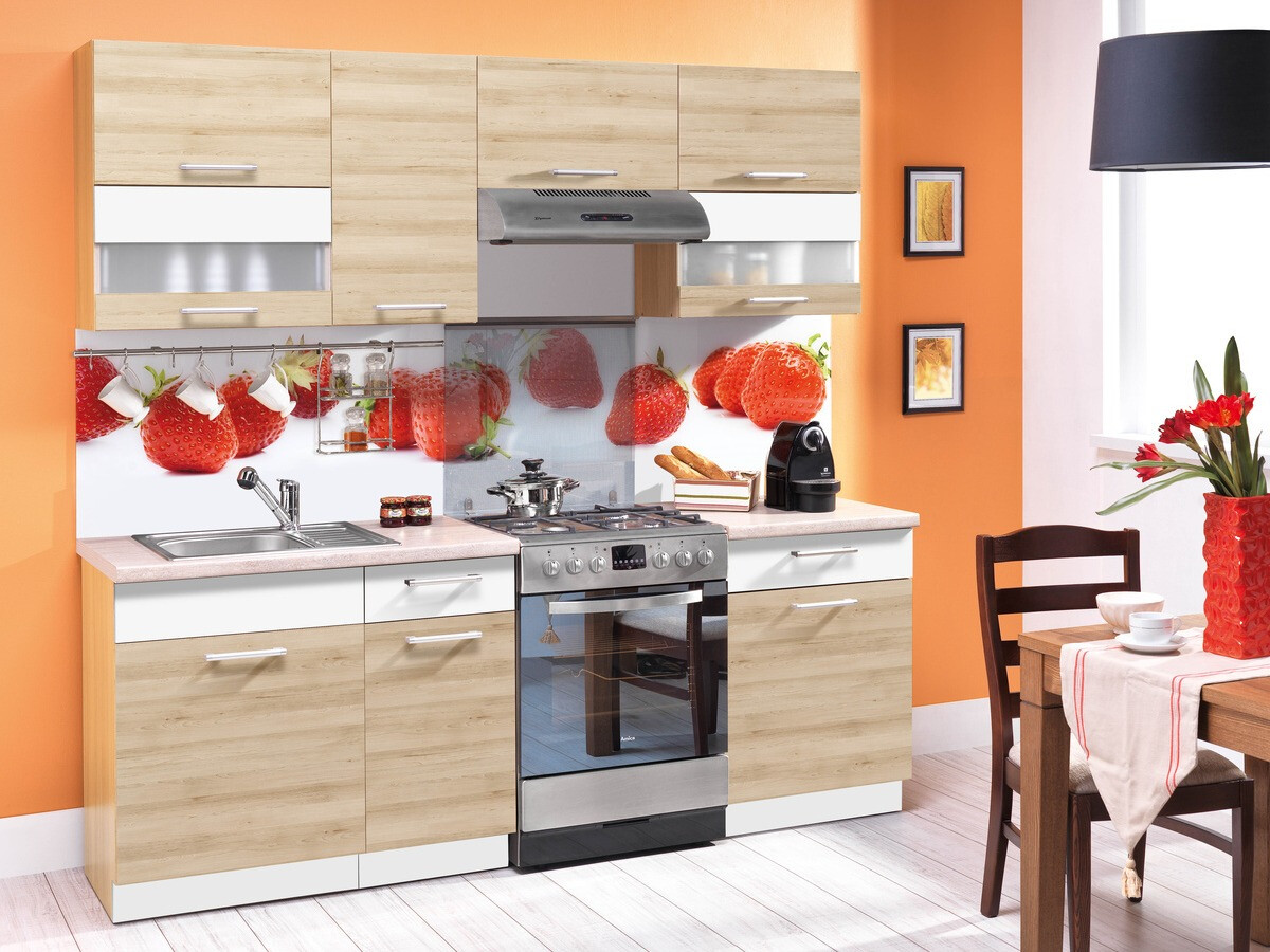 Modularer Waschbeckenschrank mit Türen Mode Beech 116