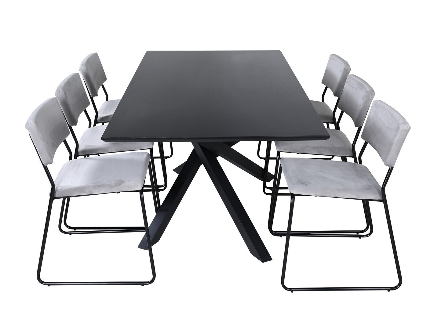 Essgruppe Dallas 2695 (Grau + Schwarz)