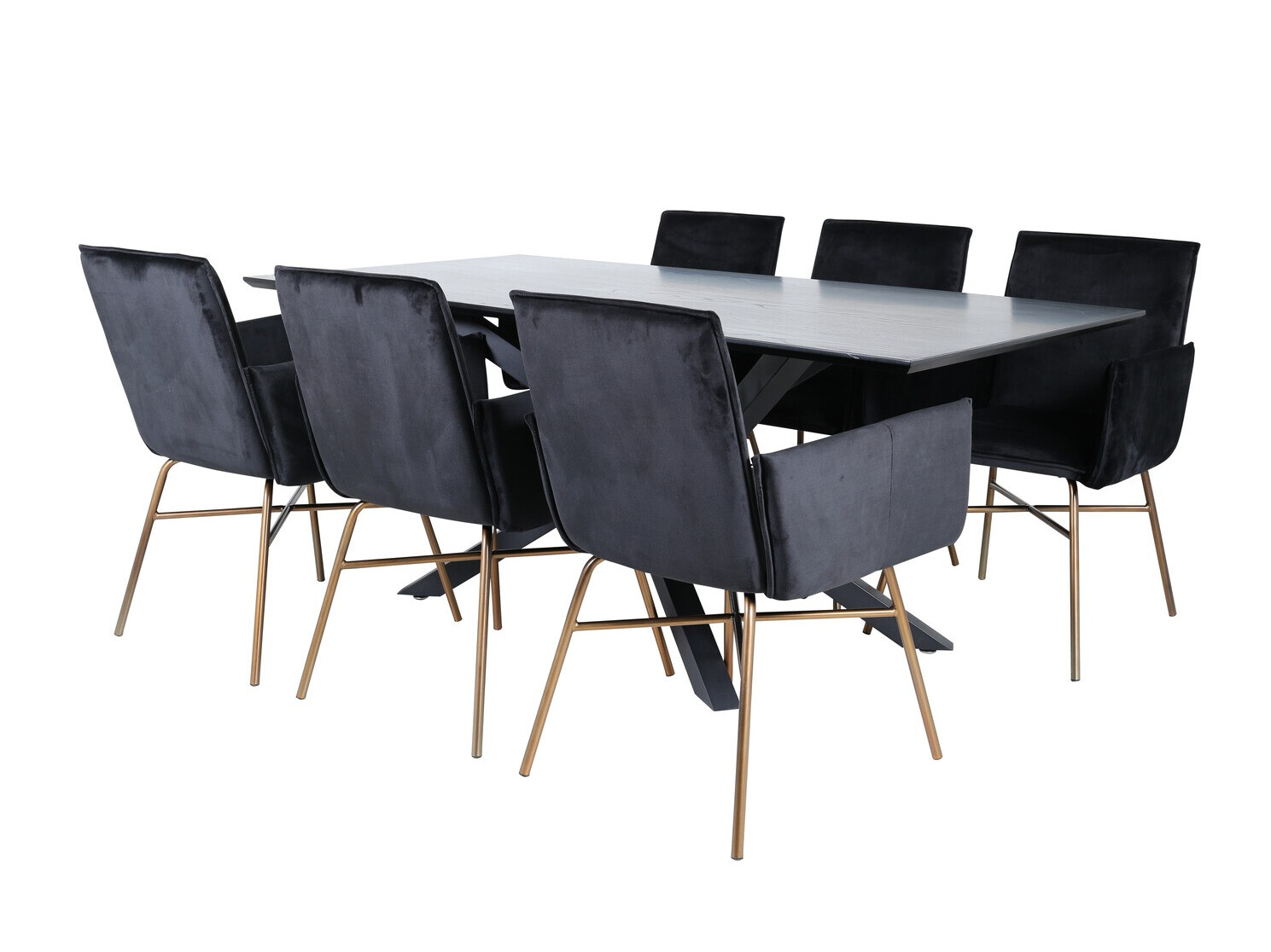 Essgruppe Dallas 2703 (Schwarz + Kupfer)