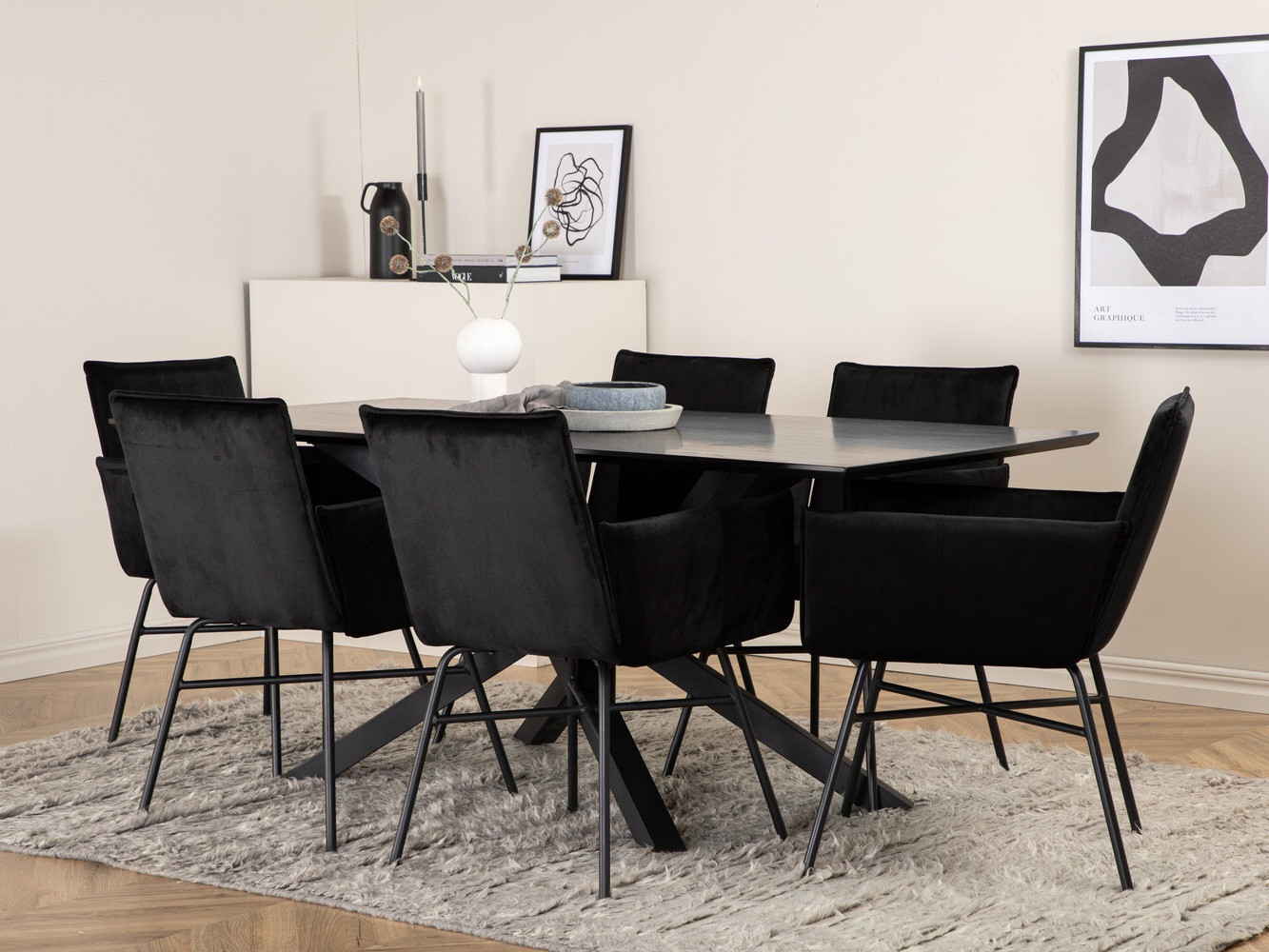Essgruppe Dallas 2703 (Schwarz)
