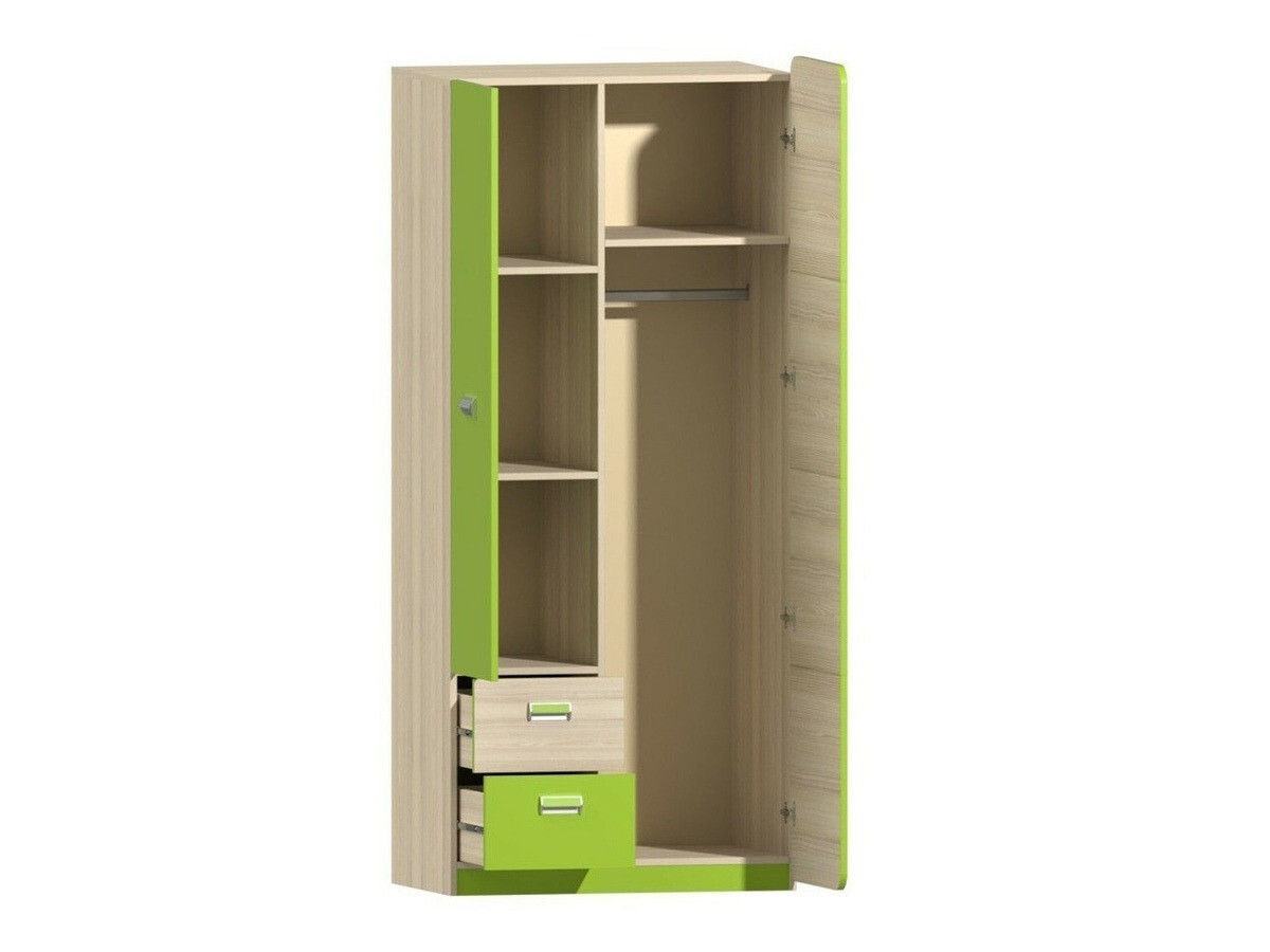 Kleiderschrank Ophmora 100 (Eiche + Weiss)