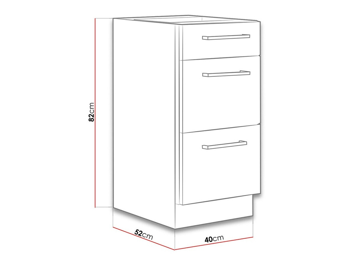 Modularer Schrank mit Schubladen Wood Grey 132