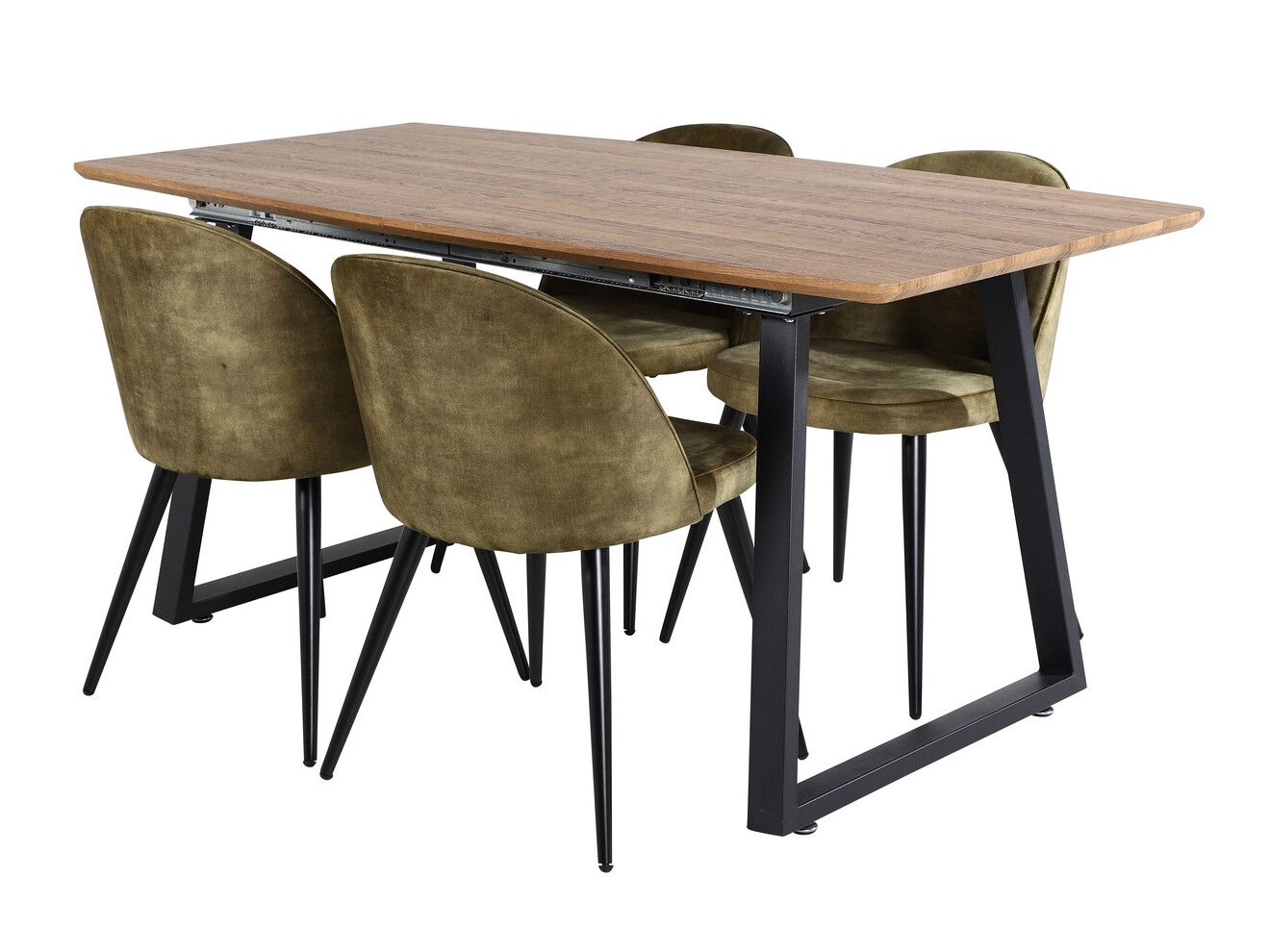 Essgruppe Dallas 335 (Staubiges Grün + Schwarz)