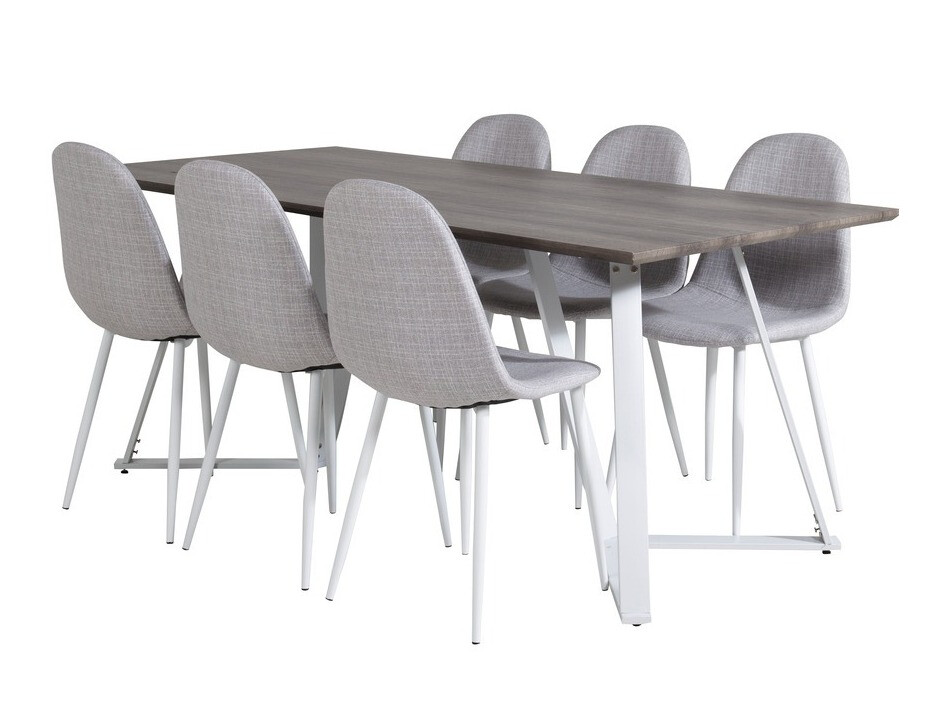 Essgruppe Dallas 1804 (Hellgrau + Weiss)