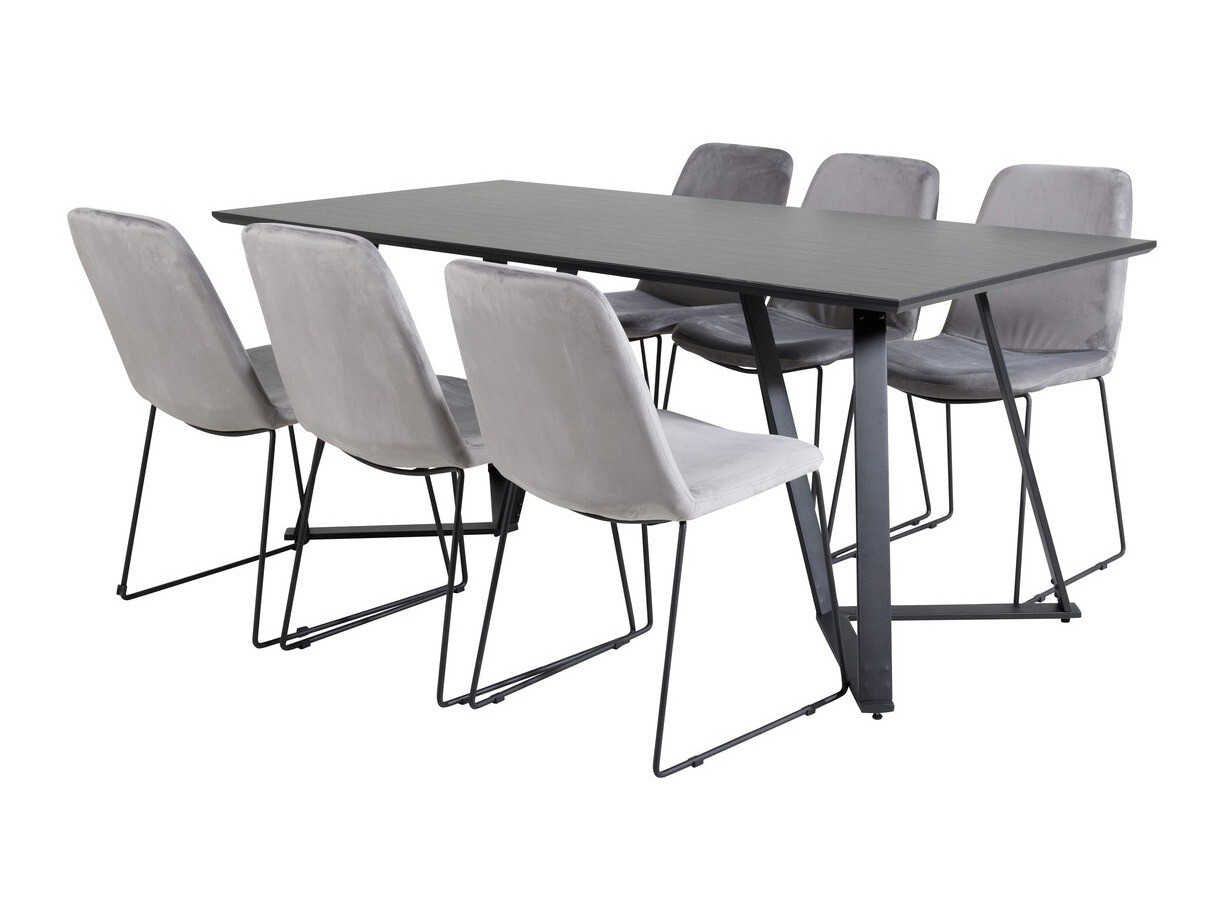 Essgruppe Dallas 1972 (Schwarz + Grau)