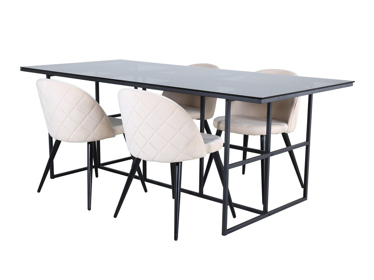 Essgruppe Dallas 2633 (Beige + Schwarz)