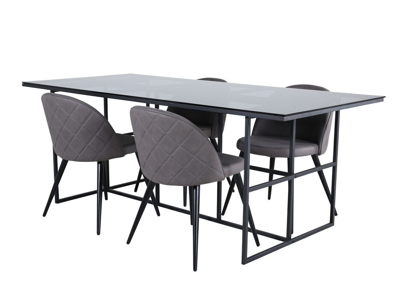 Essgruppe Dallas 2633 (Dunkelgrau + Schwarz)