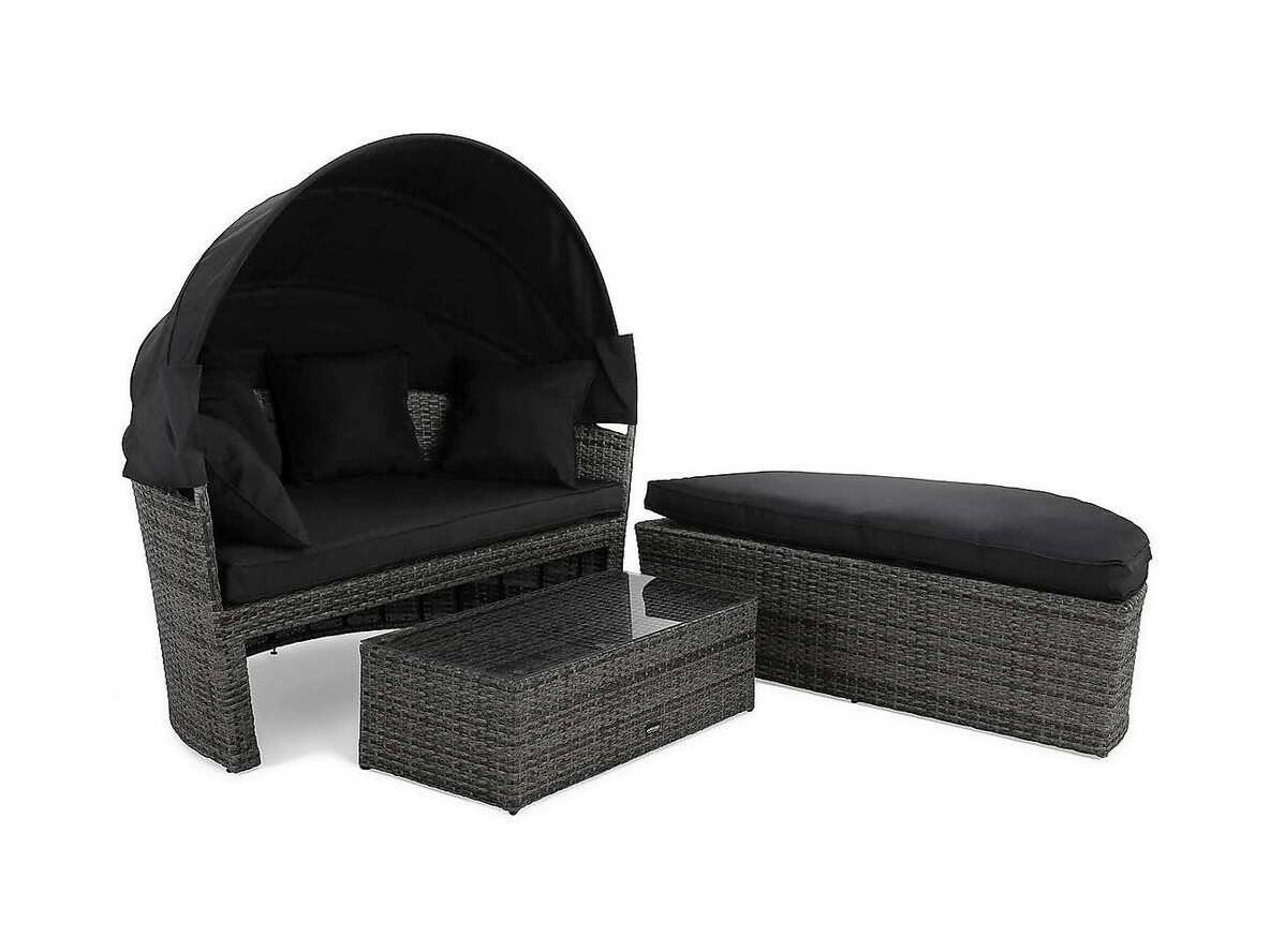 Gartenmöbel-Set Comfort Garden 1436 (Grau + Schwarz)