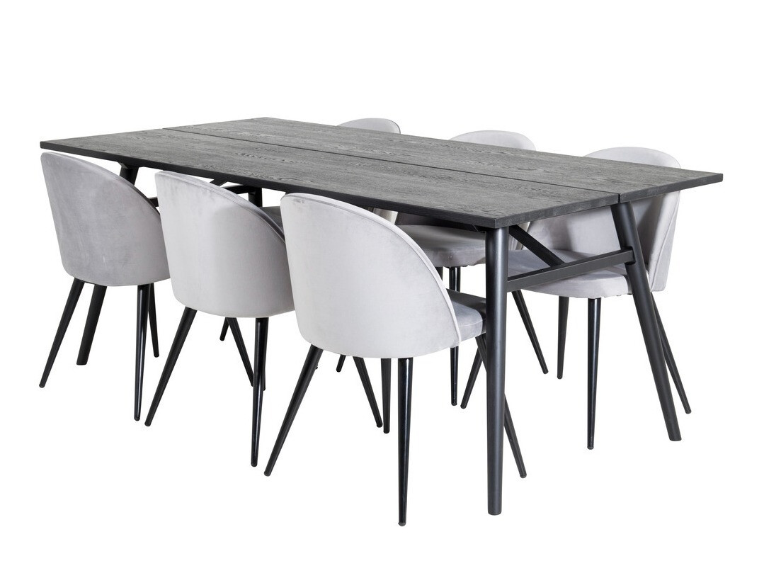 Essgruppe Dallas 1676 (Grau + Schwarz)