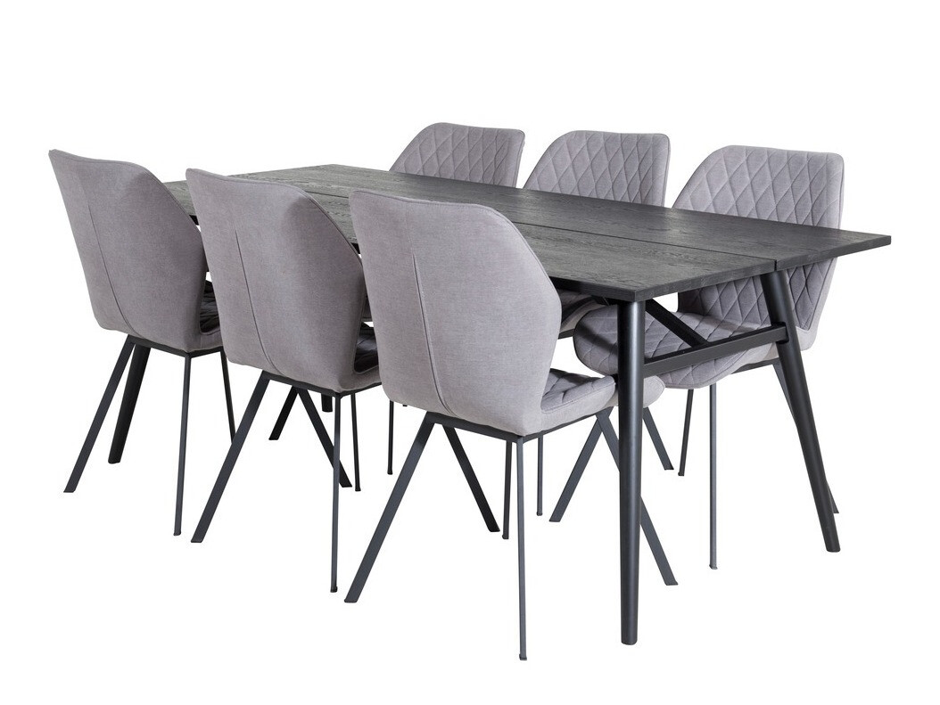 Essgruppe Dallas 1686 (Grau + Schwarz)