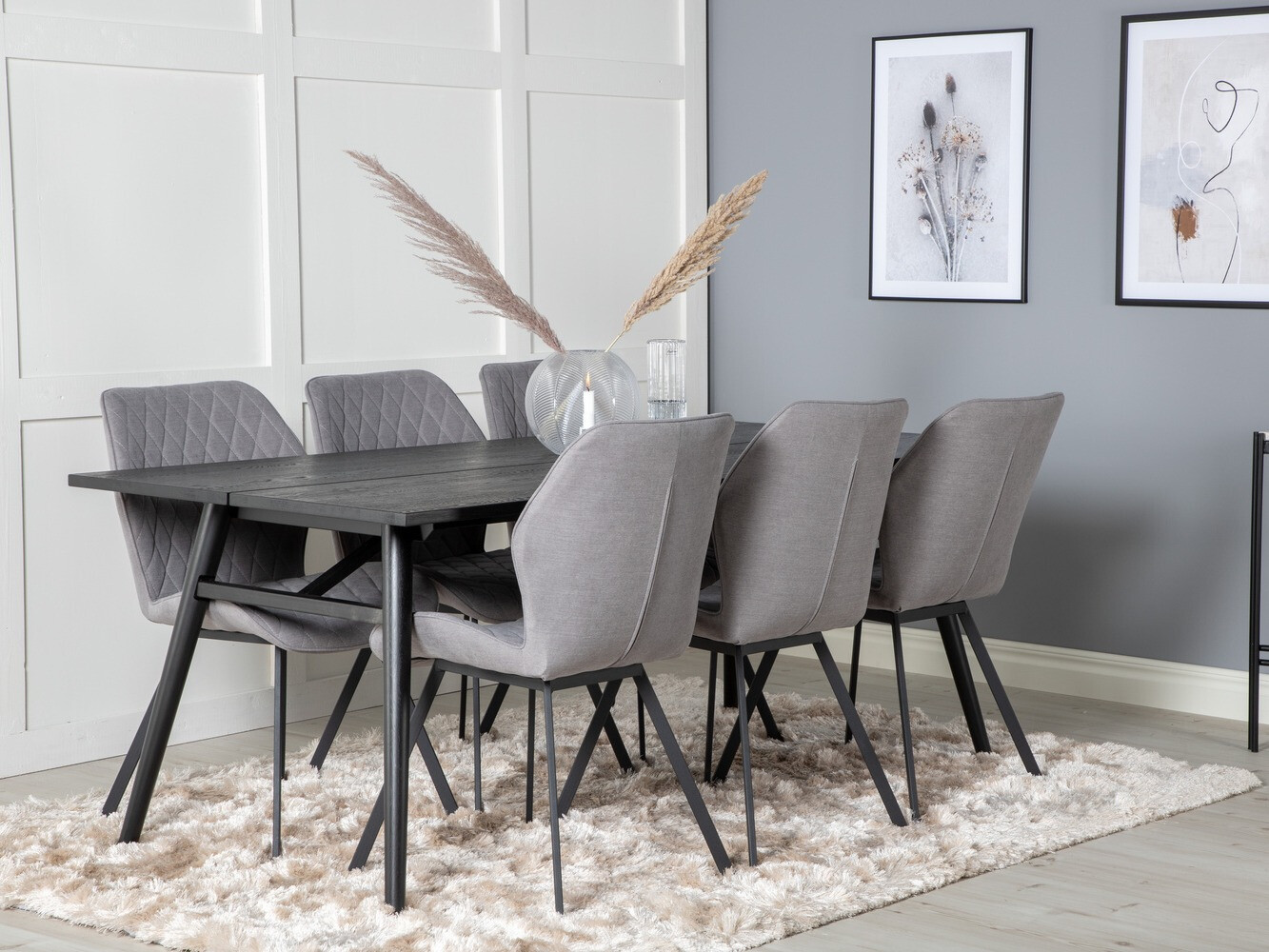 Essgruppe Dallas 1686 (Grau + Schwarz)