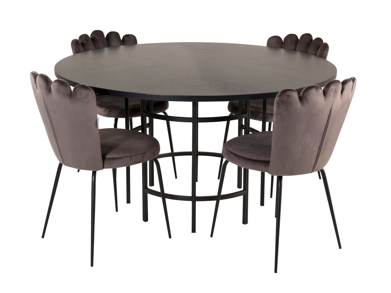 Essgruppe Dallas 316 (Grau + Schwarz)