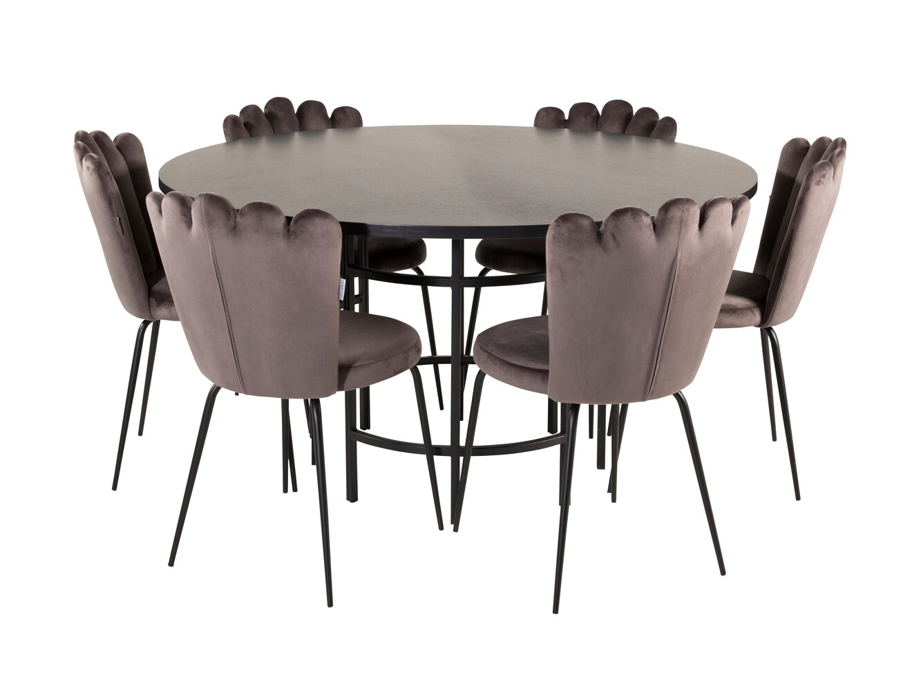 Essgruppe Dallas 317 (Grau + Schwarz)