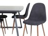 Essgruppe Dallas 1983 (Schwarz + Walnussholzoptik)