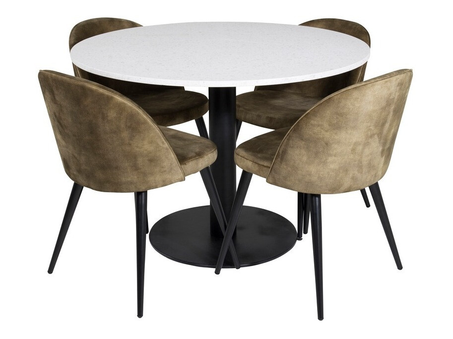 Essgruppe Dallas 1107 (Dusty Grün + Schwarz)