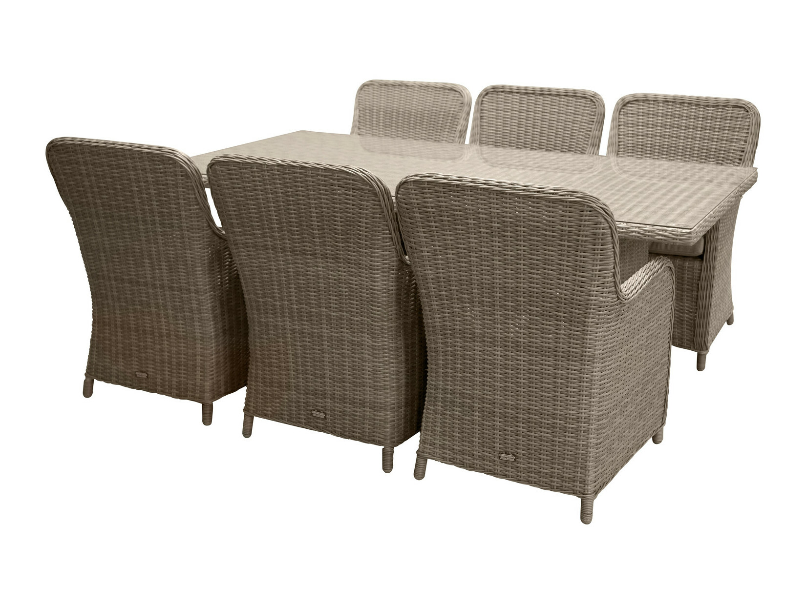 Tisch und Stühle Dallas 2201 (Hellbraun + Beige)