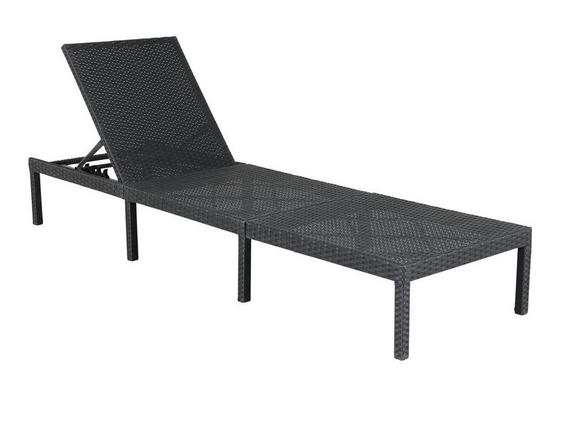 Garten-Loungesessel Dallas 904 (Schwarz + Grau)