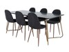 Essgruppe Dallas 2713 (Schwarz + Walnussholzoptik)