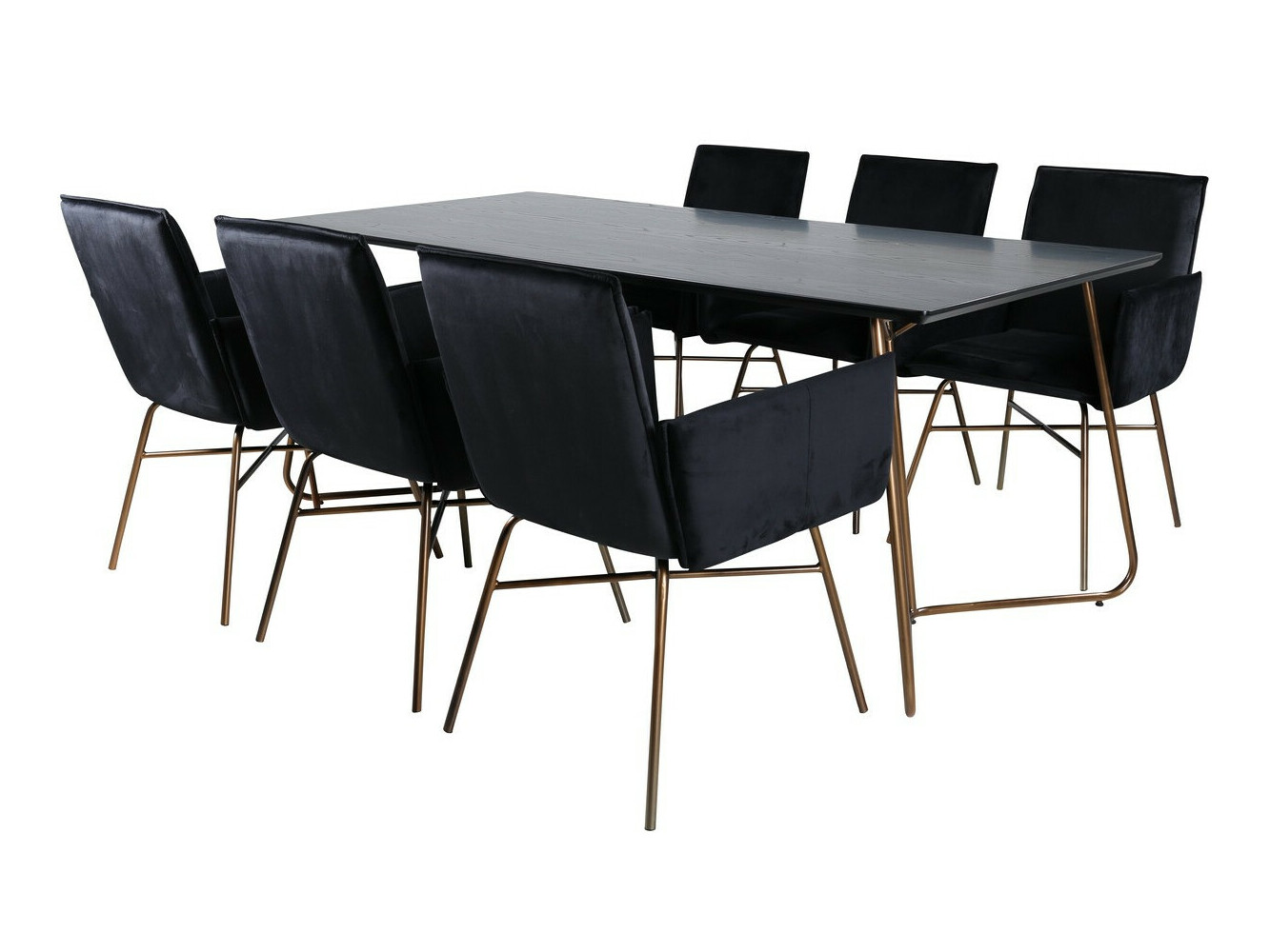 Essgruppe Dallas 2718 (Schwarz + Kupfer)