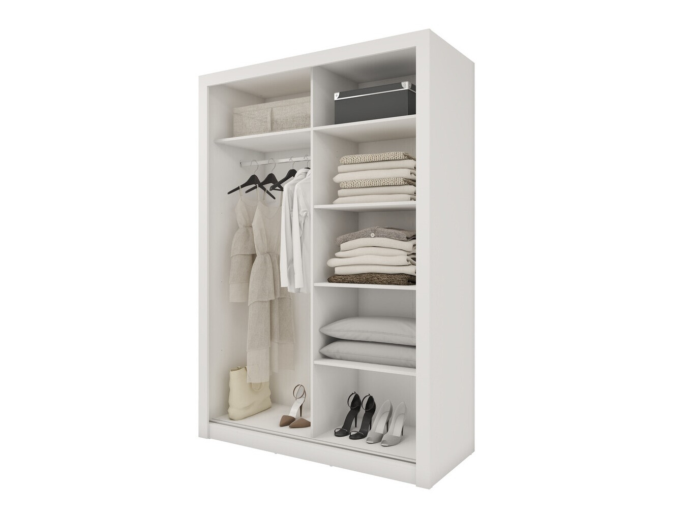 Kleiderschrank Cirdelu 115 (Weiss)