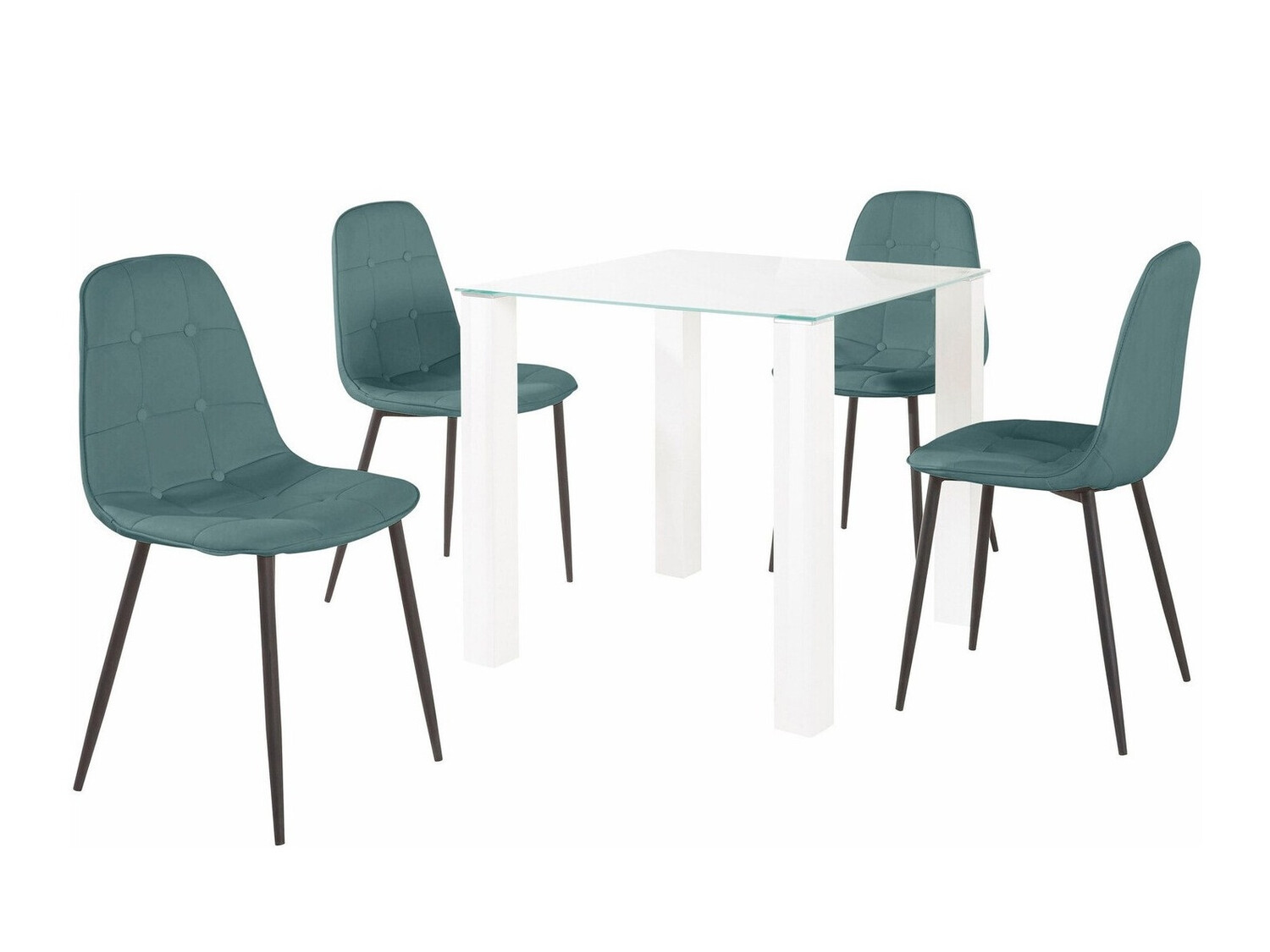 Essgruppe Denton 266 (Weiss + Türkis + Schwarz)