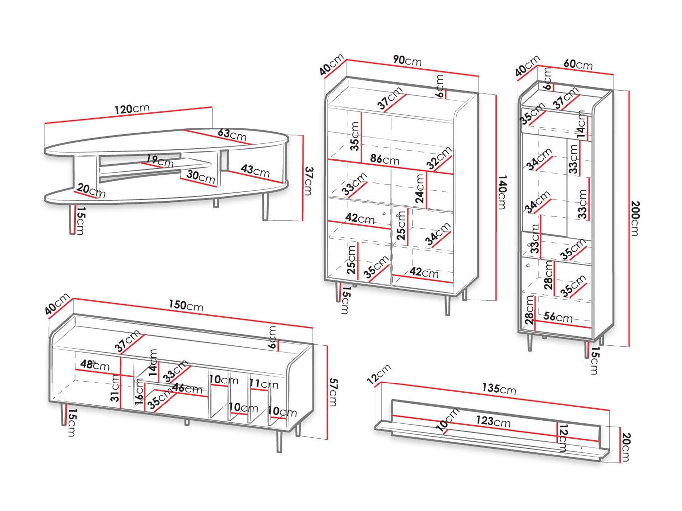 Wohnzimmer-Set Ferenou 112