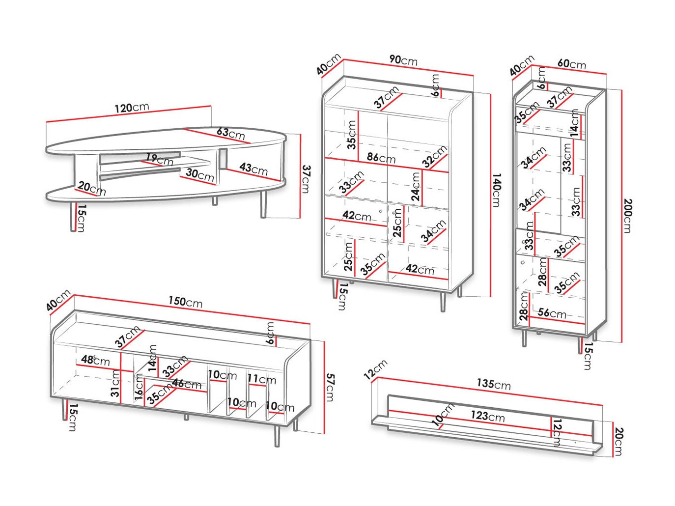 Wohnzimmer-Set Ferenou 112