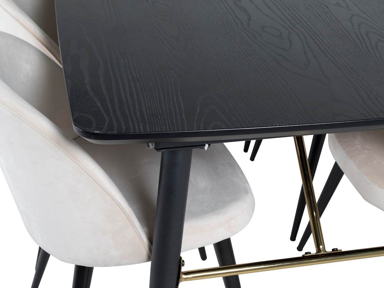 Essgruppe Dallas 1449 (Beige + Schwarz)