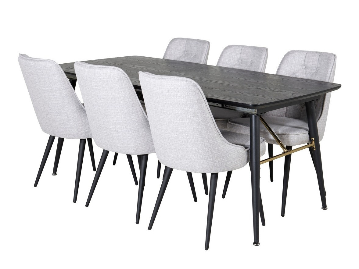 Essgruppe Dallas 1454 (Grau + Schwarz)