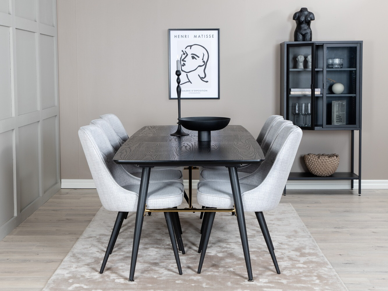 Essgruppe Dallas 1454 (Grau + Schwarz)