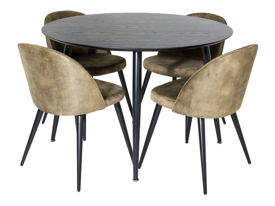 Essgruppe Dallas 1559 (Staubiges Grün + Schwarz)