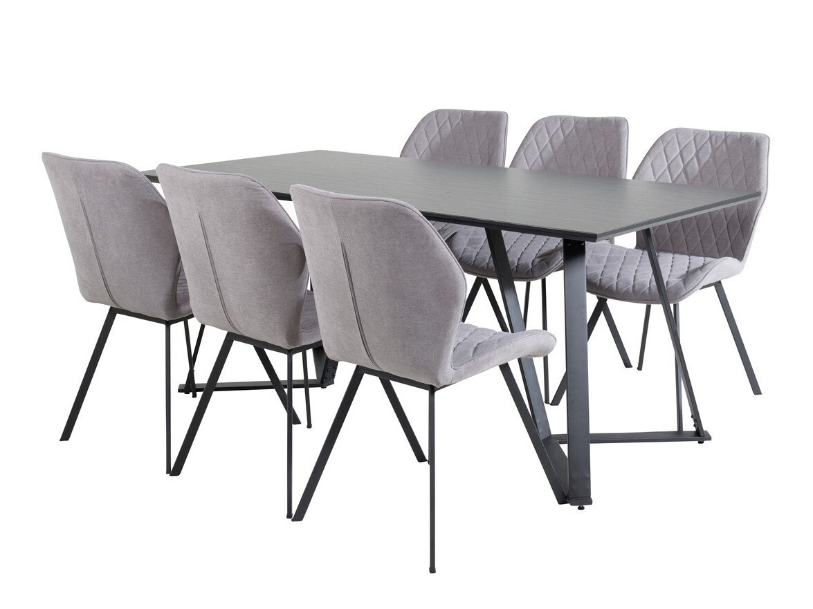 Essgruppe Dallas 1685 (Grau + Schwarz)
