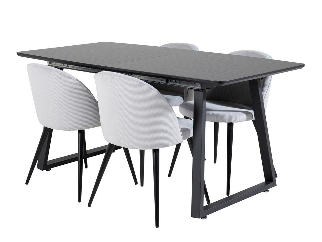 Essgruppe Dallas 1687 (Grau + Schwarz)
