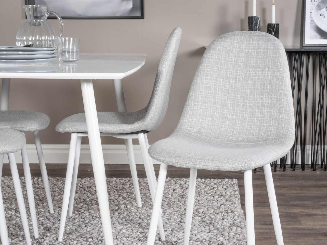 Essgruppe Dallas 2040 (Weiss + Hellgrau)
