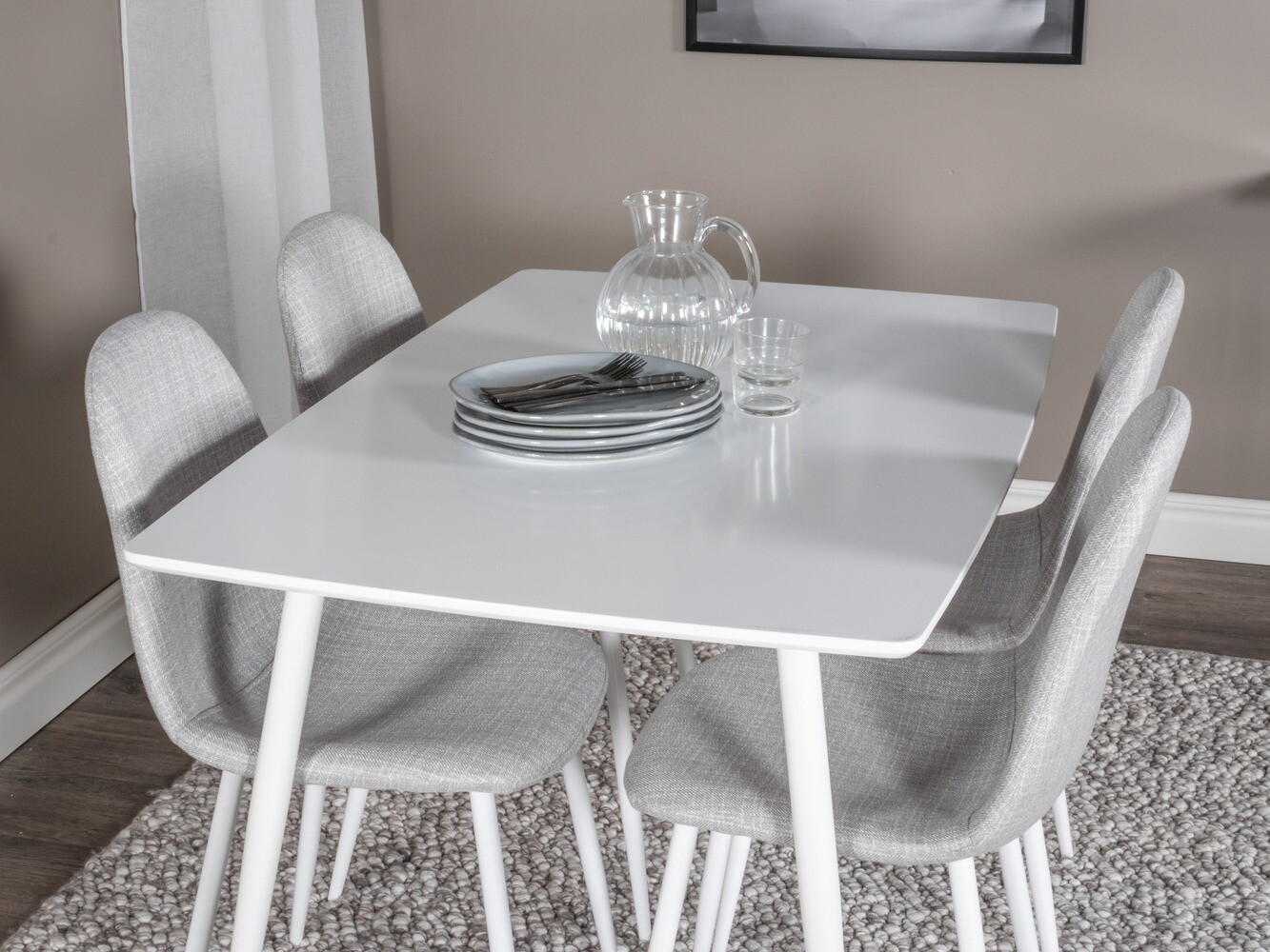 Essgruppe Dallas 2040 (Weiss + Hellgrau)