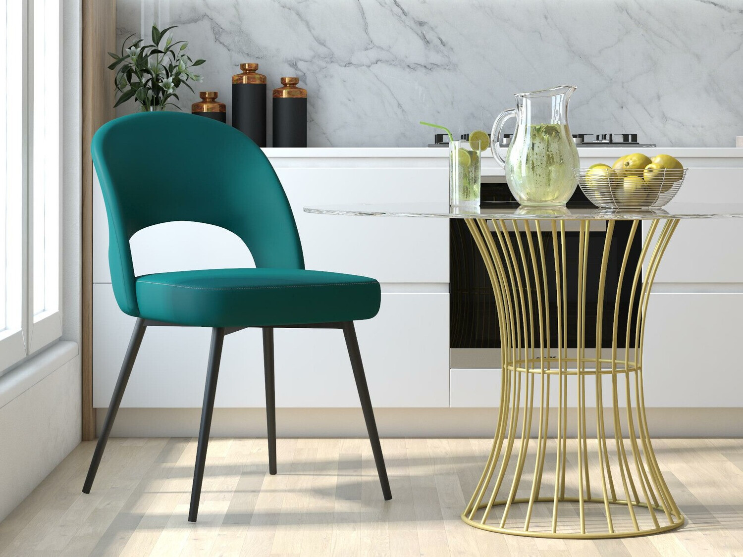 Stuhl CosmoLiving by Cosmopolitan 126 (Schwarz + Grün)