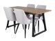 Essgruppe Dallas 334 (Hellgrau + Schwarz)