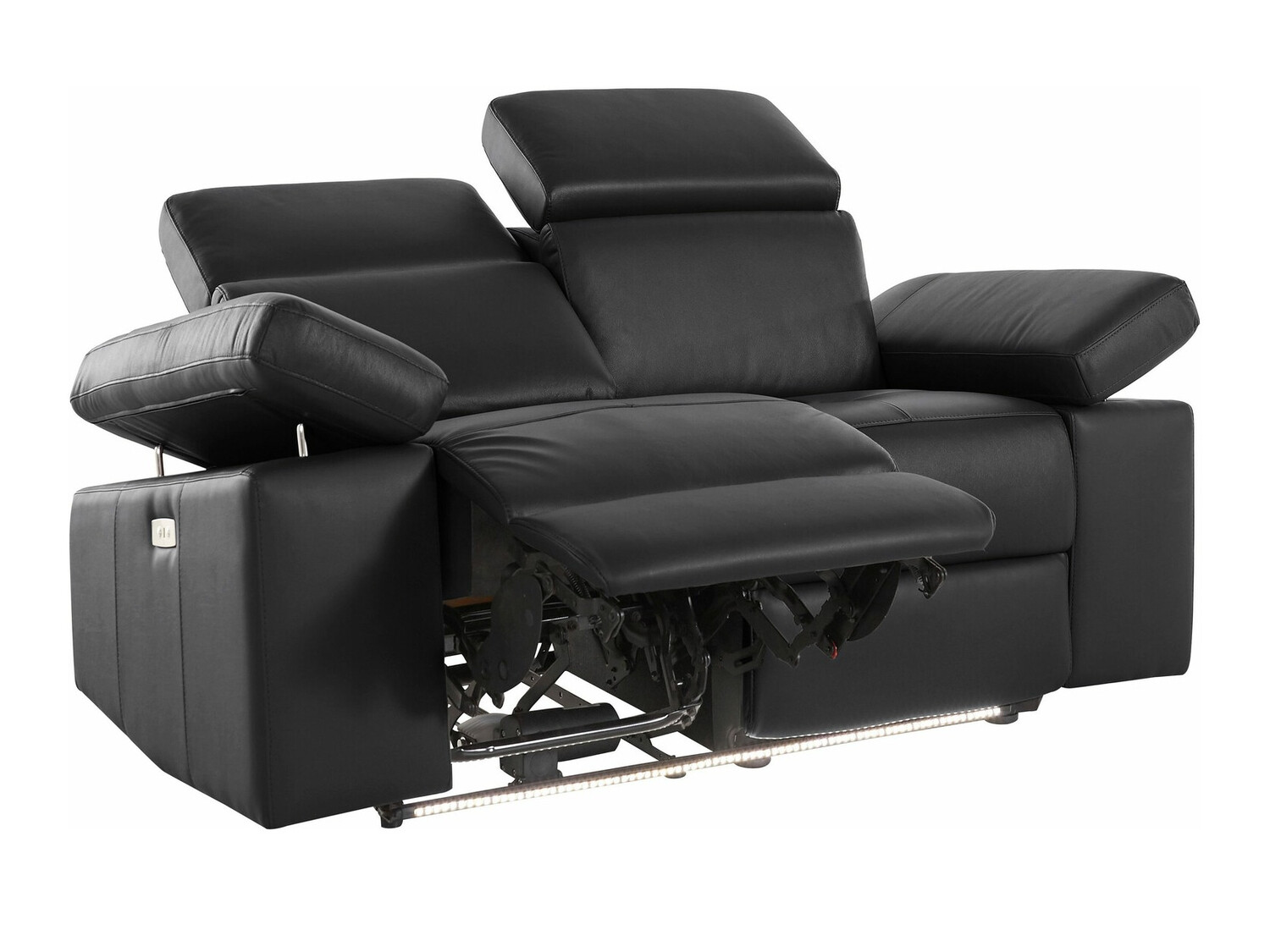 Sofa mit Liegefunktion Denton 721 (Schwarz)