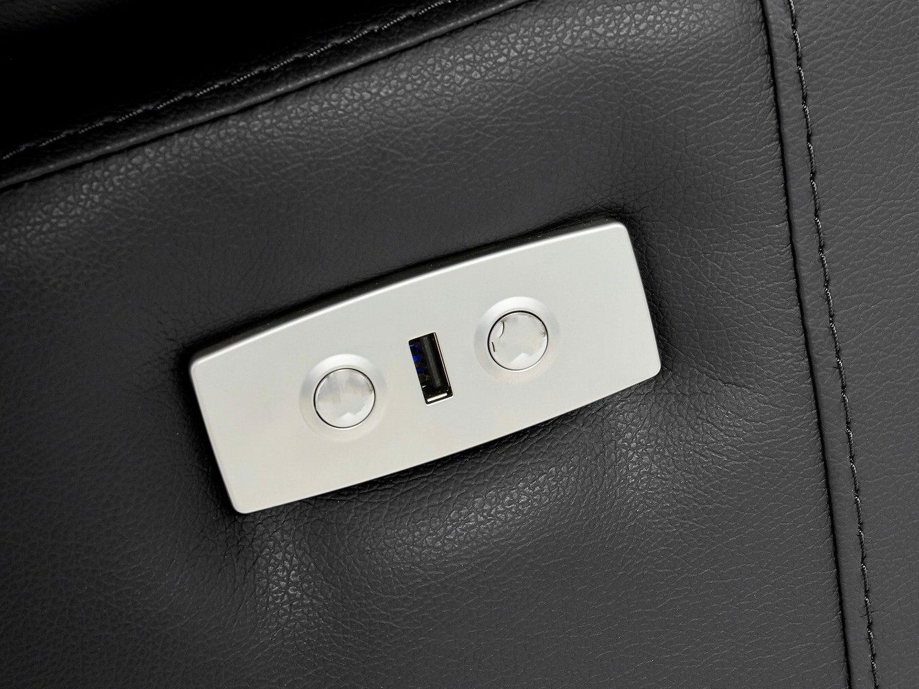 Sofa mit Liegefunktion Denton 721 (Schwarz)