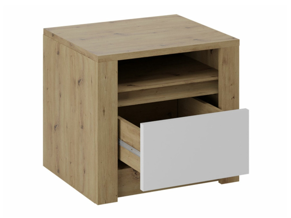 Nachttisch Deldale 108 (Artisan Eichenholzoptik + Grau)