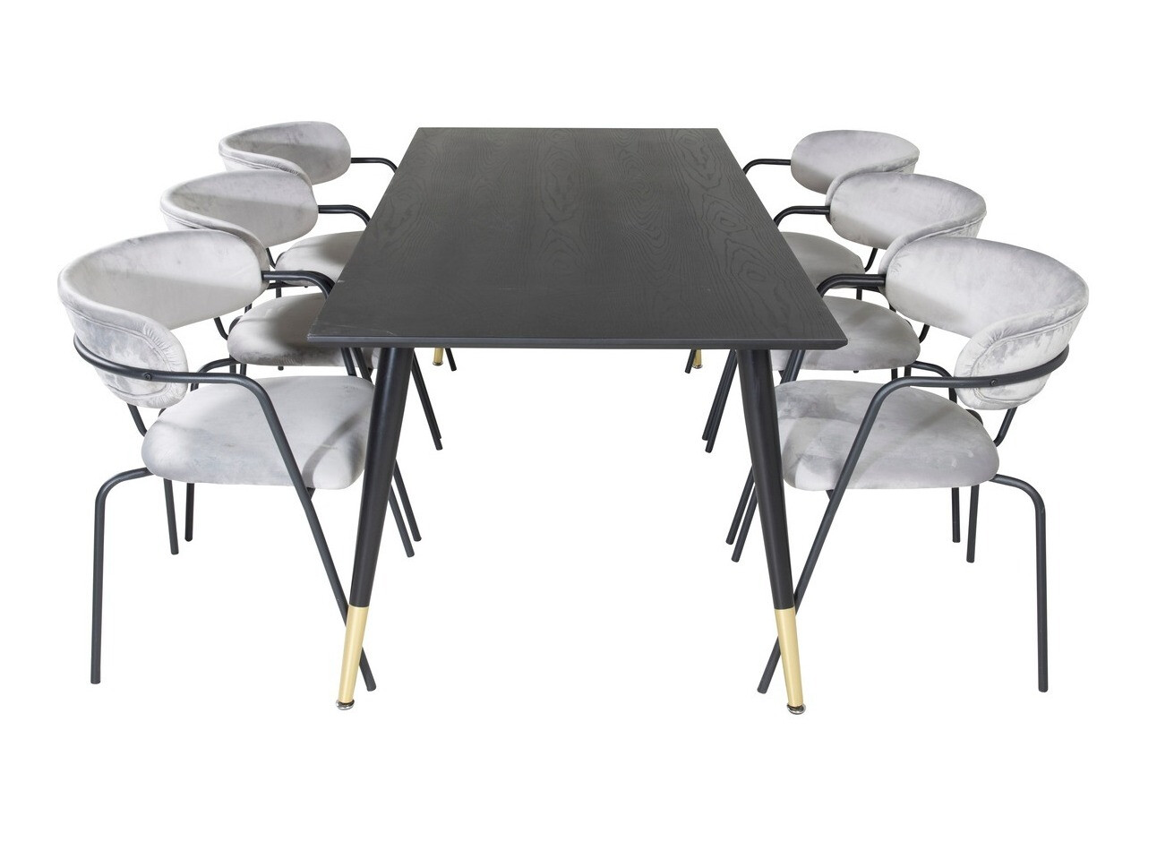 Essgruppe Dallas 1258 (Grau + Schwarz)