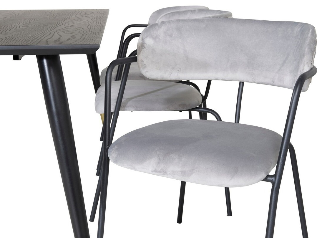 Essgruppe Dallas 1258 (Grau + Schwarz)